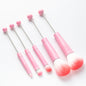 5pcs Beadable Makeup Brush Set Metal DIY Craft Supplies 10