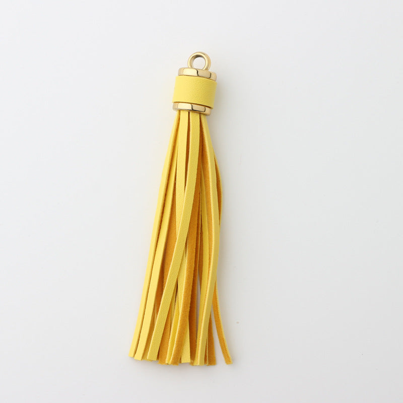 PU Leather Tassel Keychain with Buckle Charm for Women 21