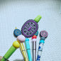 20Pcs Silicone Focal Beads Multi Color Gemstone Series Elliptical Square Waterdrop 7