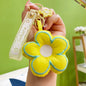 Cute Flower Cotton Cloth Keychain Soft Plush Charm 16x7.5cm 5