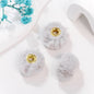 50pcs 20mm Fuzzy Abacus Large Hole Spacer Beads Imitation Rabbit Hair 15