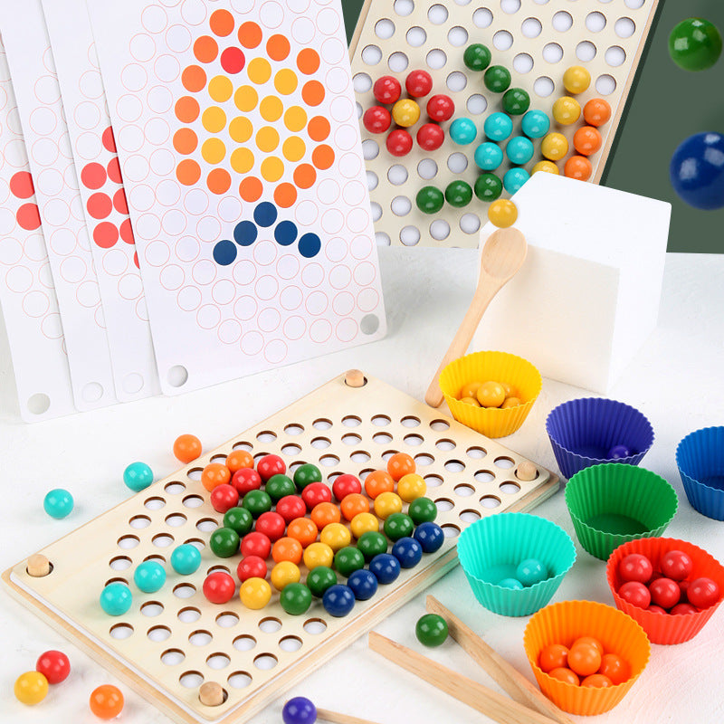 Wooden Classification Beads Montessori Toys Educational Toy 30x18x5cm 2