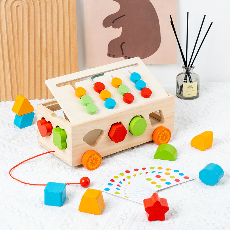 Wooden Shape Pairing Montessori Toys for Toddlers 24.5cm 2