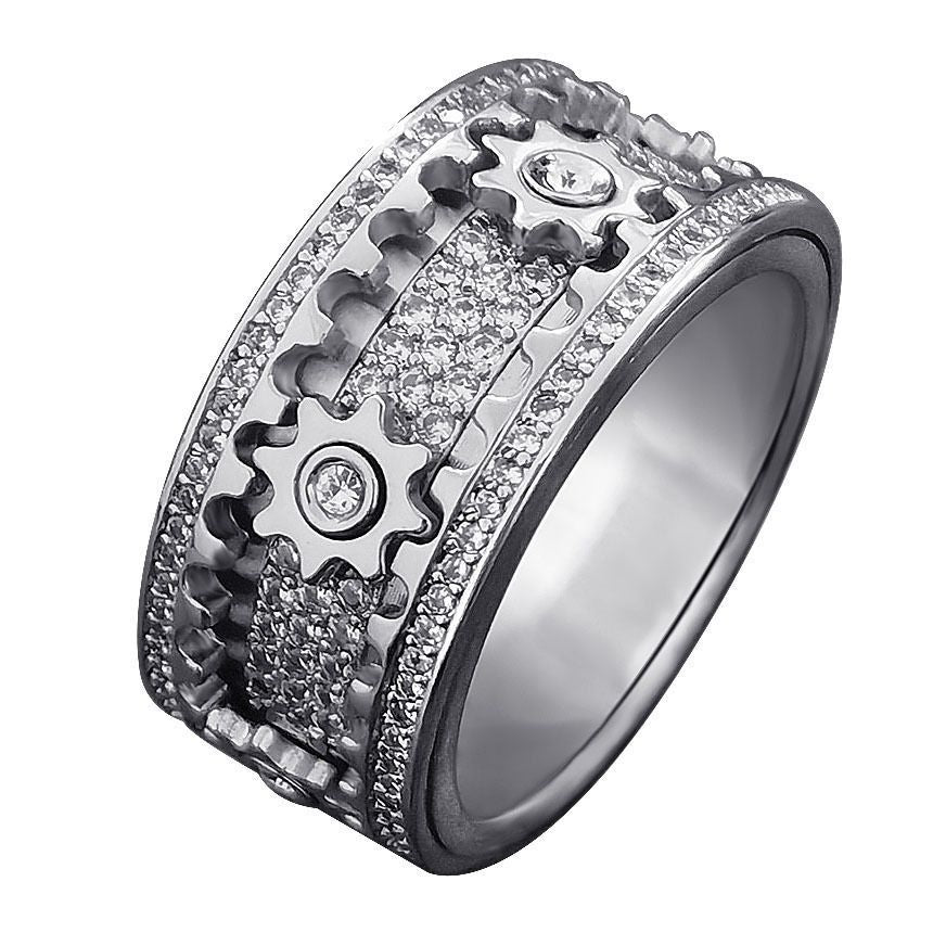 Copper Fidget Ring Mechanical Anxiety Relief Spinner Ring US Sizes 6-12 2