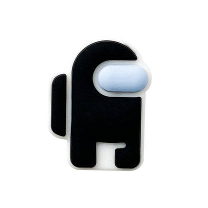 20pcs Silicone 3D Focal Beads Round Spacesuit Character Front Facing 4