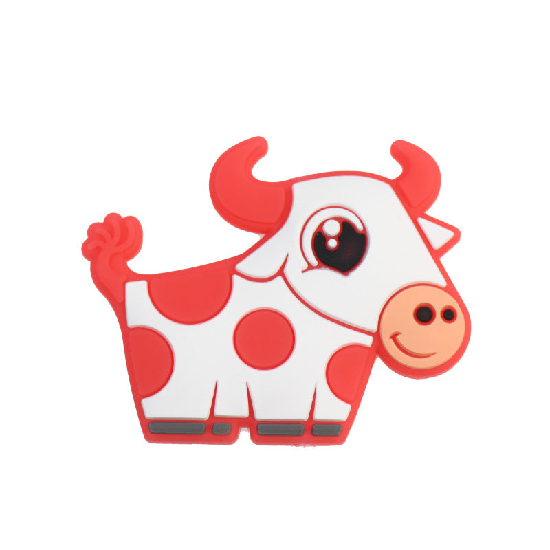 20pcs Silicone Focal Beads Highland Cow Cartoon Design 10