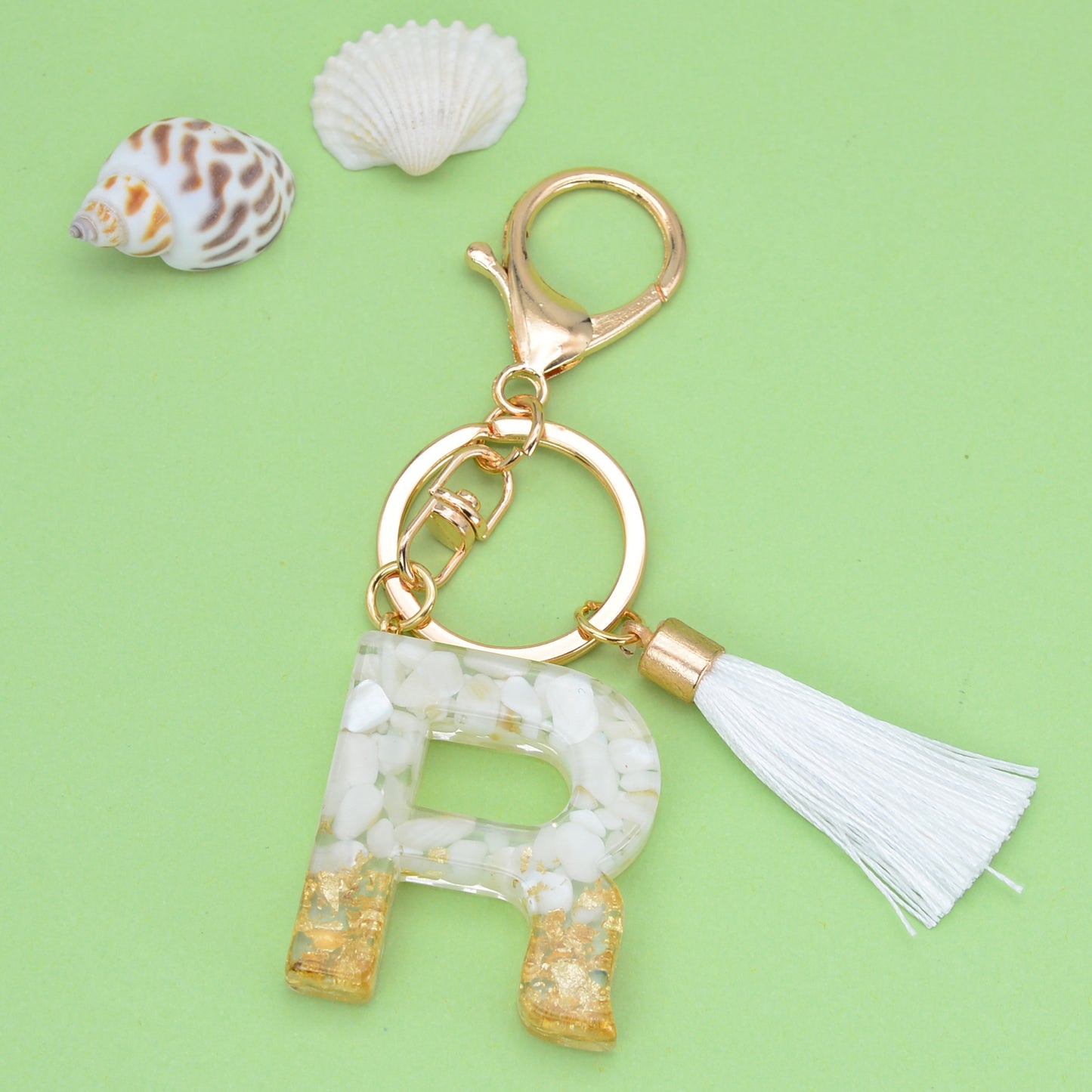 Tassel Letter Keychain A to Z Resin Initial Charm 47