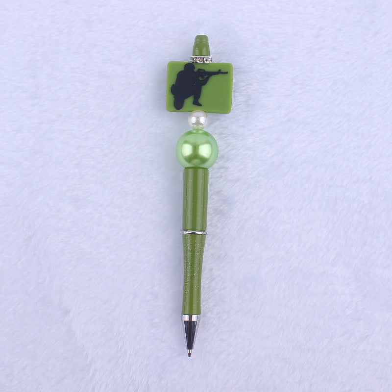 Cartoon Pattern Silicone Beaded Pens Ballpoint Pen DIY Craft Supplies 19