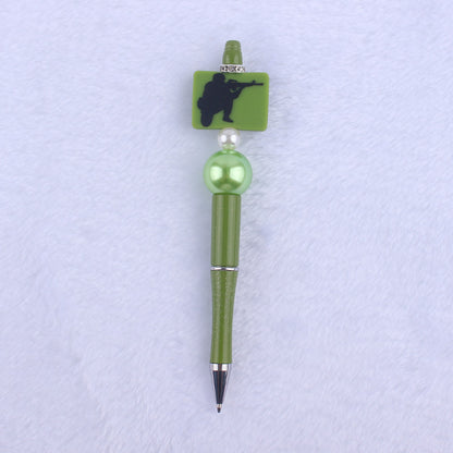 Cartoon Pattern Silicone Beaded Pens Ballpoint Pen DIY Craft Supplies 19