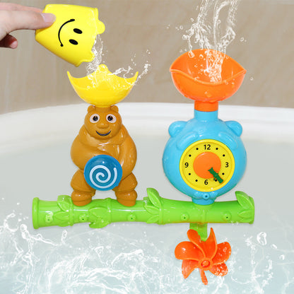 Bear Waterwheel Suction Cup Bath Toy Plastic for Toddlers 2
