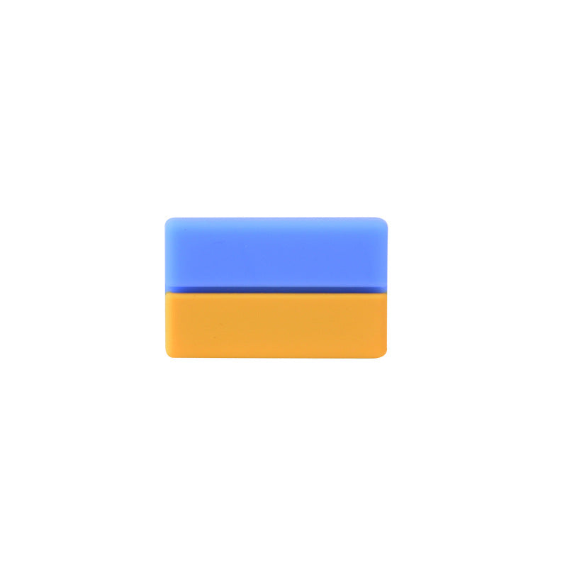 20pcs Silicone Focal Beads Flag Rectangular Shape 15