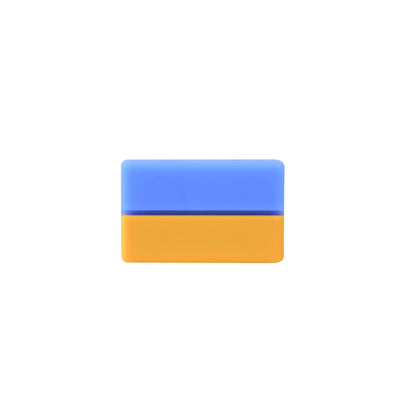 20pcs Silicone Focal Beads Flag Rectangular Shape 15