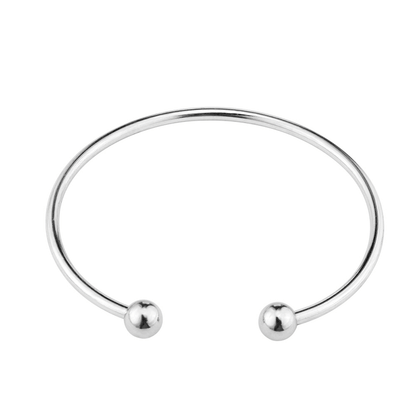 Beadable Bracelet Titanium Steel C-Shaped Open Bangle DIY Craft Supplies 6