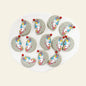 Silicone Focal Beads Unicorn Moon with Star Detail 15