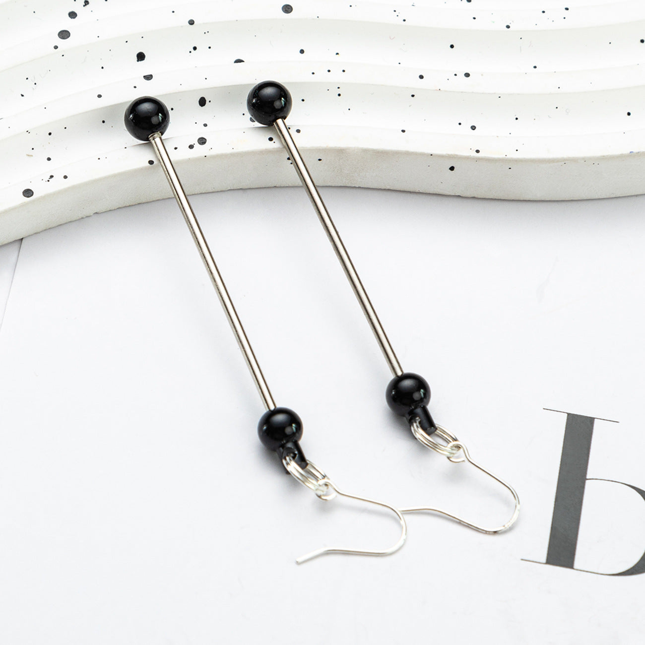 Beadable Earrings Metal DIY 7.8cm Length Craft Supplies 2