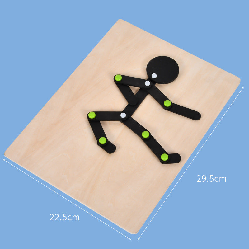 Wooden Montessori Toys Sports Little People Fine Motor Skills 4