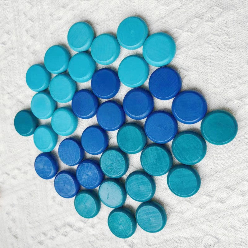 Small Beech Wood Building Blocks Educational Toy 36pcs 16