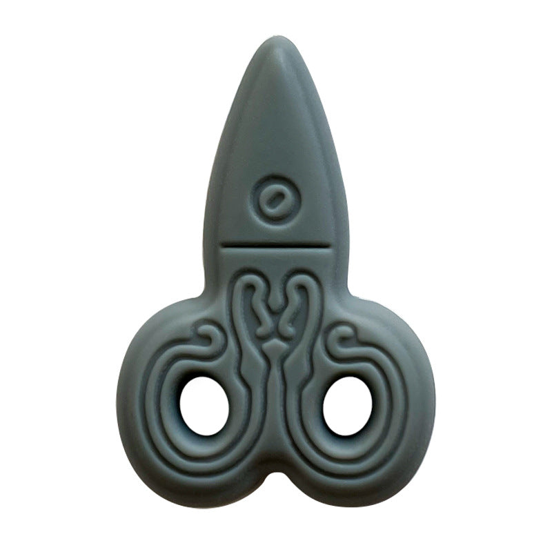 20Pcs Silicone Focal Beads Creative Scissors Front Facing Design 12