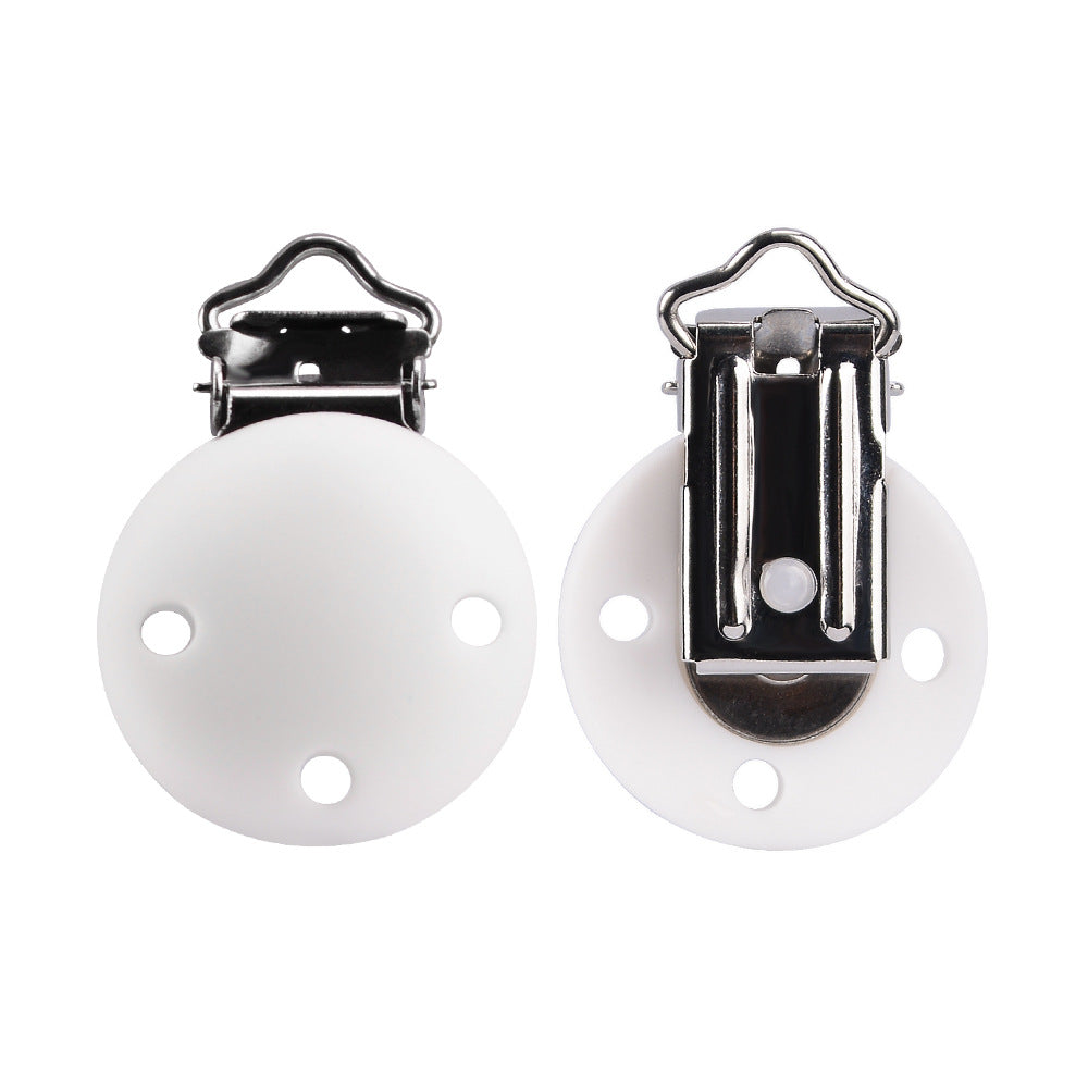 Silicone Pacifier Clip Round Dummy Clips 30mm 6