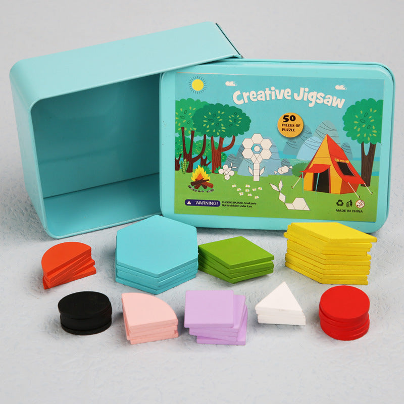 Wooden Puzzle Montessori Toys Educational Toy 12.5x9.5x4.2cm 3