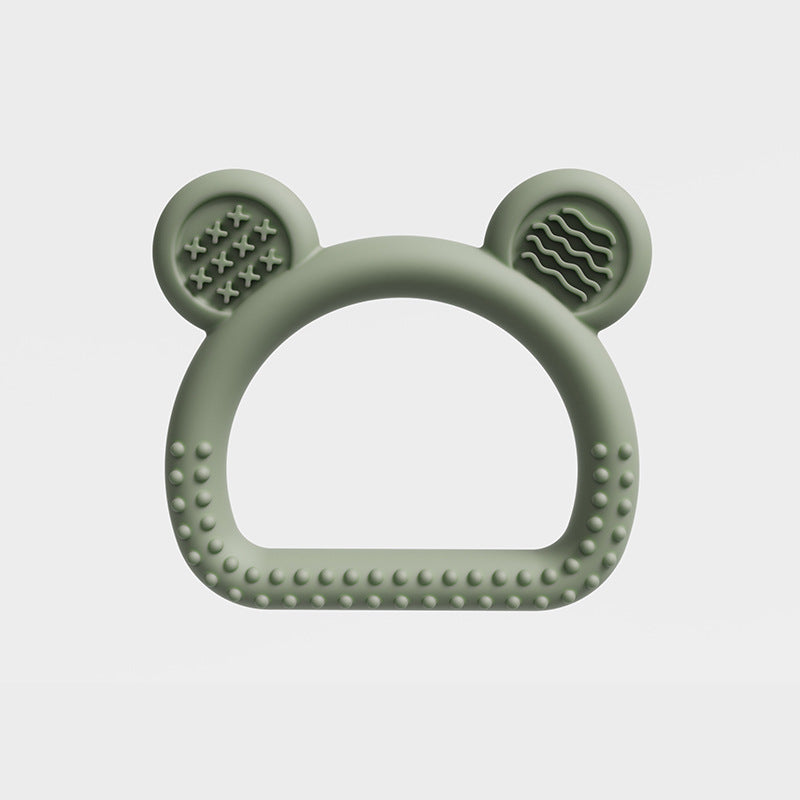 Bear Head Silicone Teething Toy Handheld for Baby 80x72x14mm 6