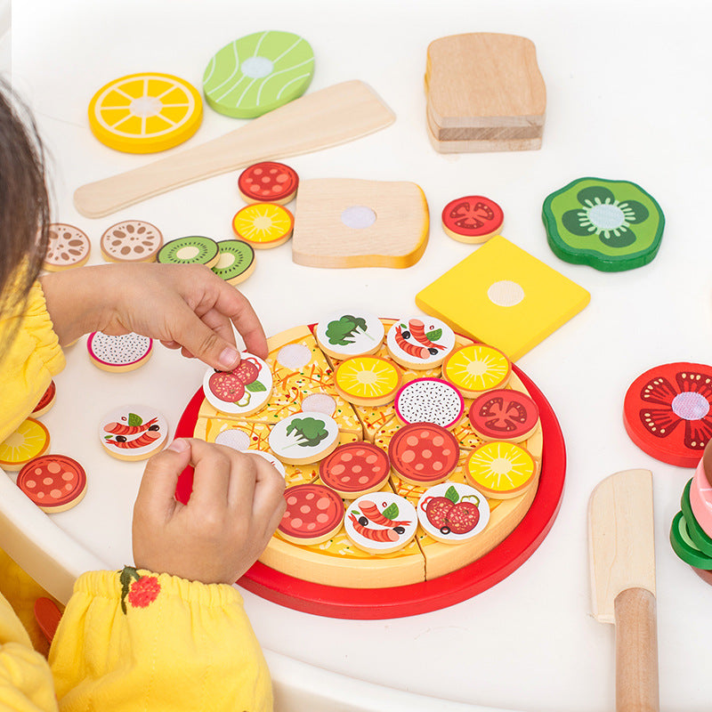 Wooden Pretend Play Food Toy Set for Kids 3
