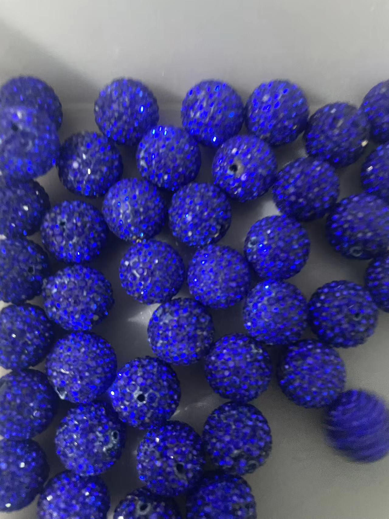 20pcs 16mm Clay Rhinestone Beads Mix Colors DIY Jewelry Making 16