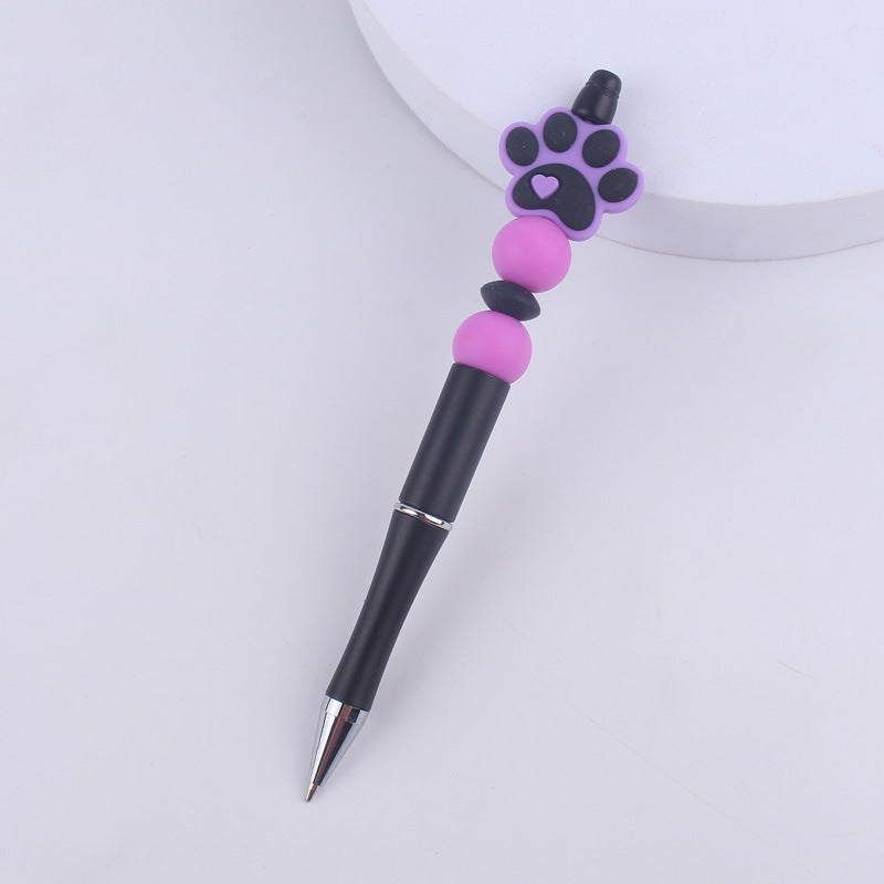 Dog Claw Silicone Beaded Pens Ballpoint Writing Office School Supplies 11