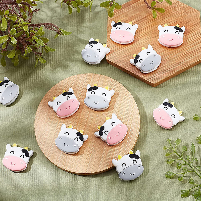 20pcs Silicone Focal Beads Cow Face Smiling Expression Bulk Pack 2