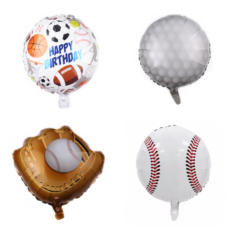 Sport Themed Foil Balloons Birthday Party Decoration 5pcs