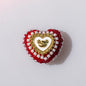 10pcs Heart Bear Rhinestone Acrylic Focal Beads 27.5x24.6mm 7