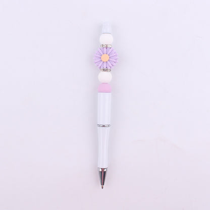 Daisy Flower Silicone Beaded Pens Ballpoint Novelty Handmade Gift 13