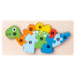 Wooden Building Blocks Animal Traffic Shapes Matching 3D Puzzle Toy 13