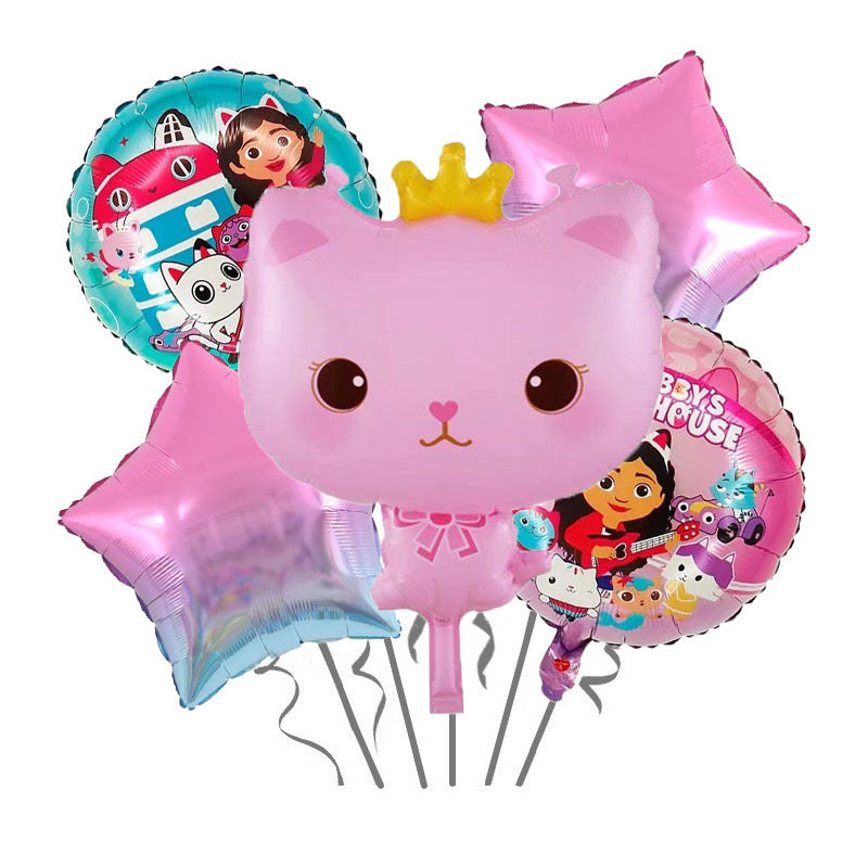 Gabby Dollhouse Foil Balloon Set Birthday Party Decoration 3