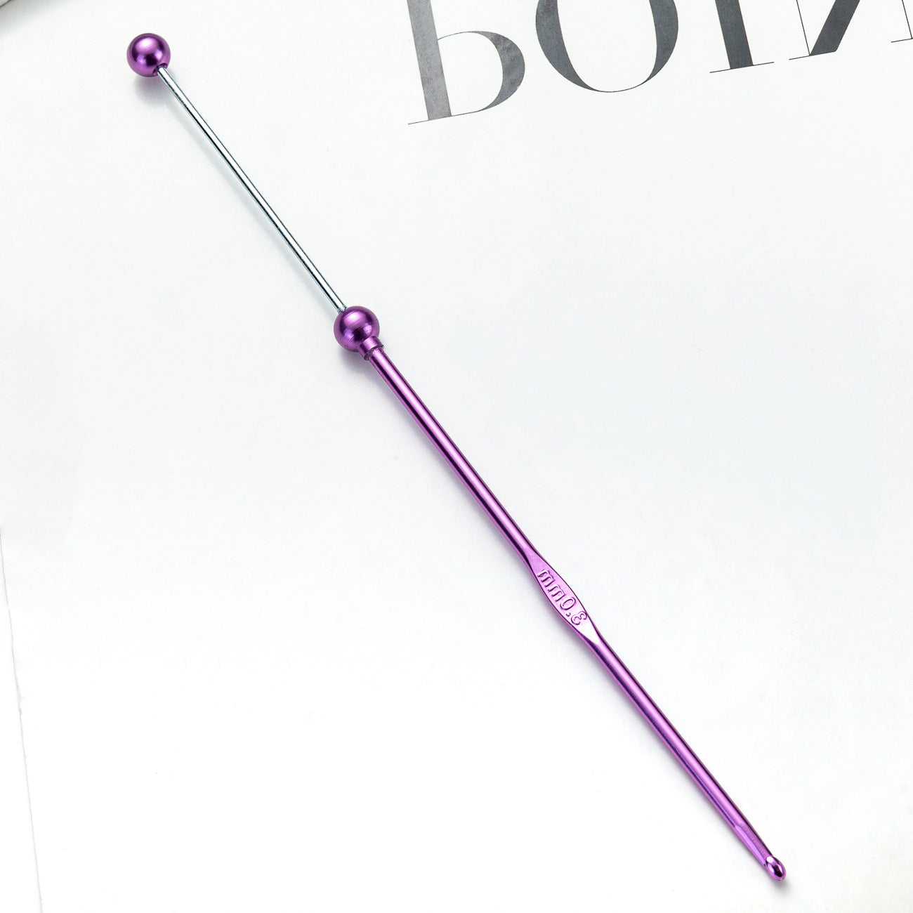 Beadable Crochet Hooks Metal DIY Craft Tool 3.0mm-6.0mm Sizes 10
