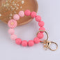 Daisy Rose Silicone Bead Wristlet Keychain 6