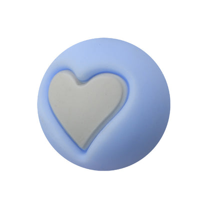 50pcs 15mm Heart Star Silicone Beads Solid Color 8