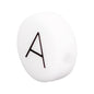 20pcs 12mm Silicone Letter Beads Alphabet Flat Round Single Letter 5