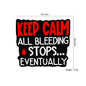 20Pcs Silicone Focal Beads Keep Calm Text with Blood Drop Detail 2