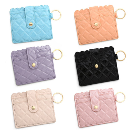 PU Leather Keychain Coin Purse Card Holder Compact Design 4