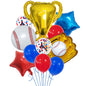Sports Champions Foil Balloon Set Baseball Soccer Basketball Rugby 18 Inch 6