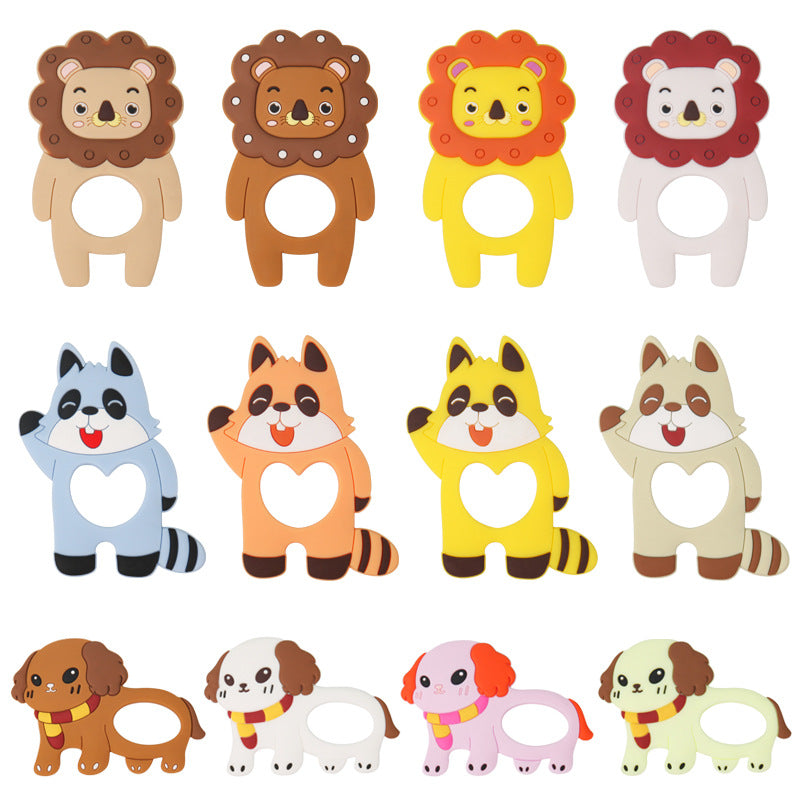 Silicone Animal Shaped Baby Teething Toys 10 Pcs Set 4