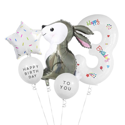 Easter Bunny Foil Balloon Set Party Decoration 6