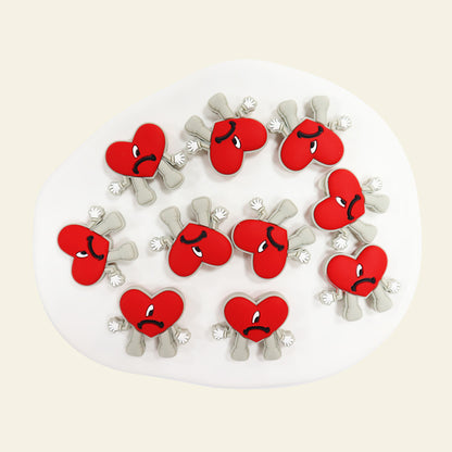 Silicone Focal Beads Heart Character Legs and Arms Design 13