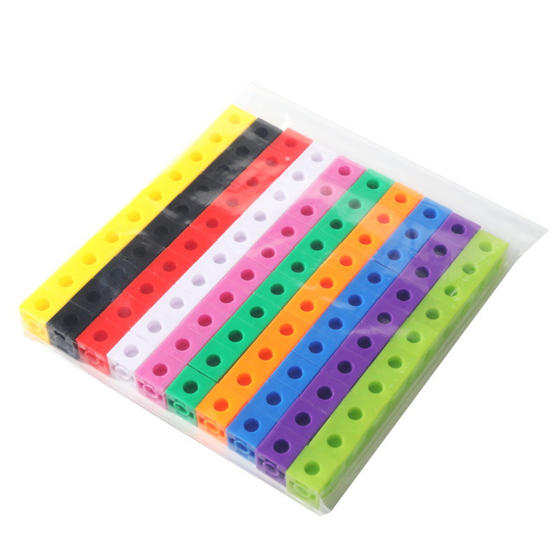 Plastic Montessori Toys Cube Blocks Educational Toy Set