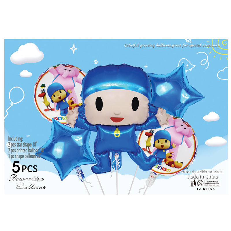 Cartoon Character Foil Balloon Set Kids Party Decoration 2 Sets 65