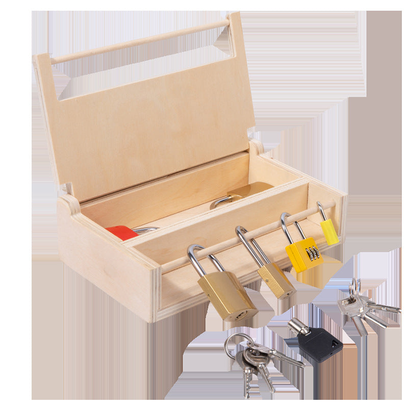 Wooden Unlock Action Training Montessori Toys for Kids 6