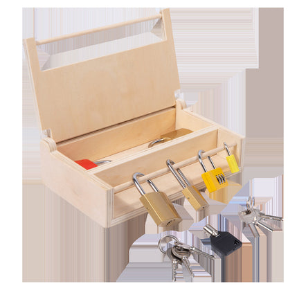 Wooden Unlock Action Training Montessori Toys for Kids 6