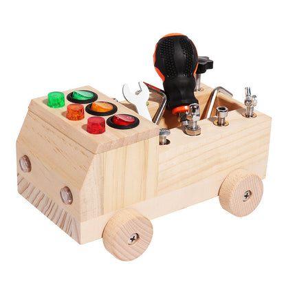 Wooden LED Switch Montessori Busy Board Educational Toy 5