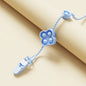Silicone Baby Teether Anti Loss Rope with Clip 42.5cm 21